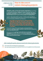How to document nature-damaging projects Leitfaden: How to document nature-damaging projects