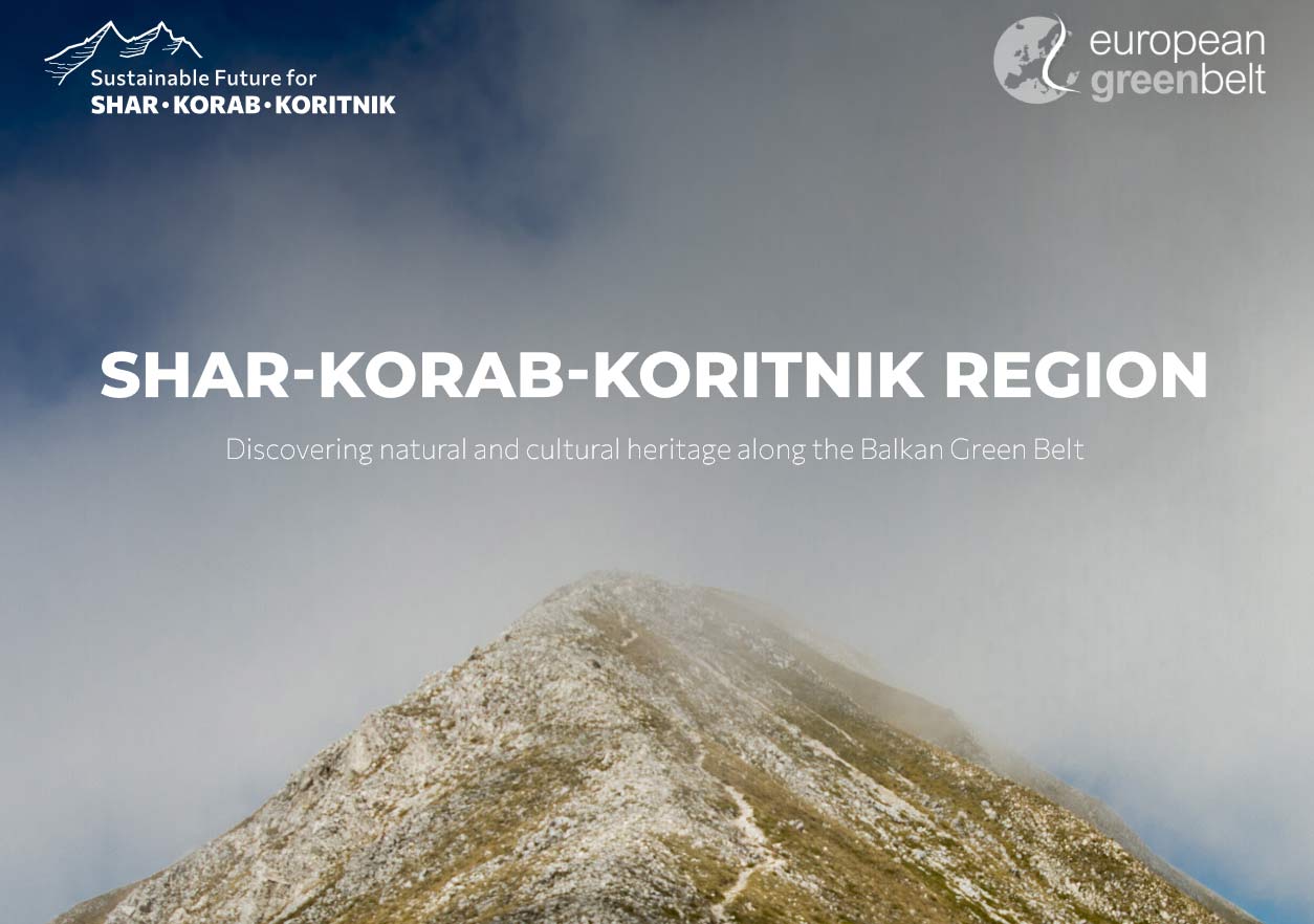 Titelseite der englischen Tourismus-Broschüre über die Shar-Korab-Koritnik Region