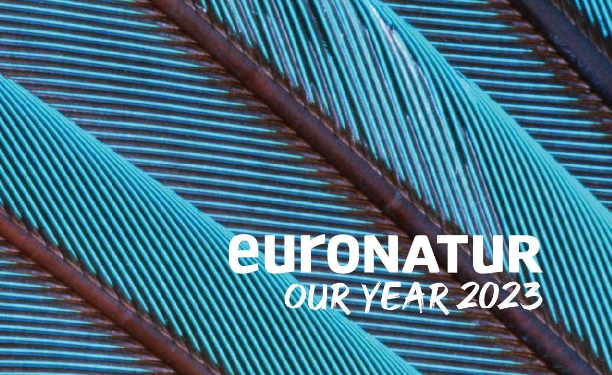 Cover page of the EuroNatur annual report 2023