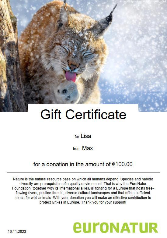 Gift donations - excellent presents for nature lovers - EuroNatur