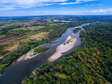 Free flowing part of the Sava river