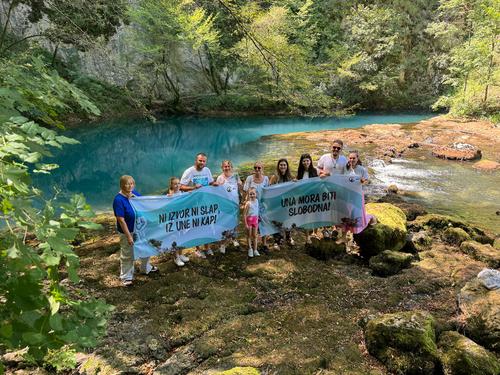 Peaceful protest against power plant on the River Una