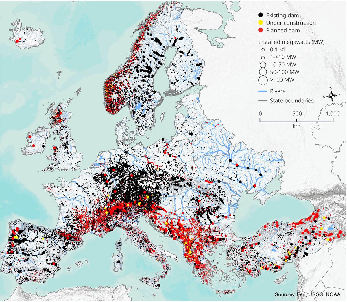 Europa physikalische Merkmale Flüsse